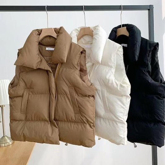 Playful Short Down Cotton Vest for Women