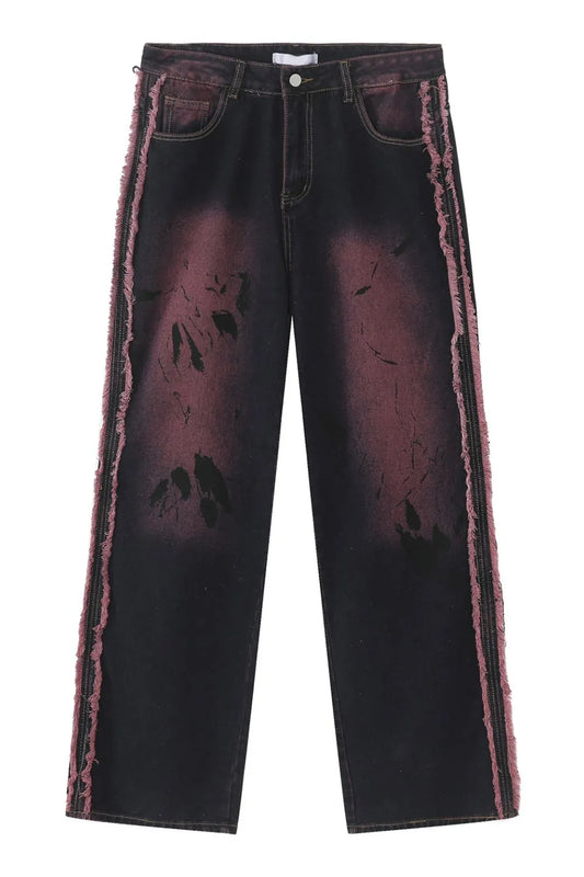 Playful Raw Edge Mid Rise Men's Jeans