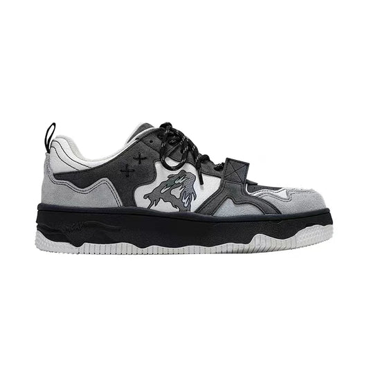 Harajuku Style Unisex Retro Volcano Skateboard Sneakers