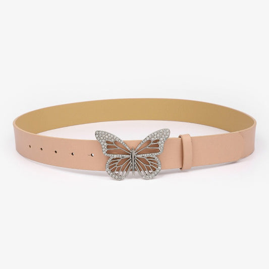 Harajuku Butterfly Water Diamond Buckle Belt