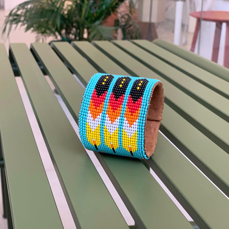 Handwoven Beaded Indian Character Bracelet - Harajuku Style