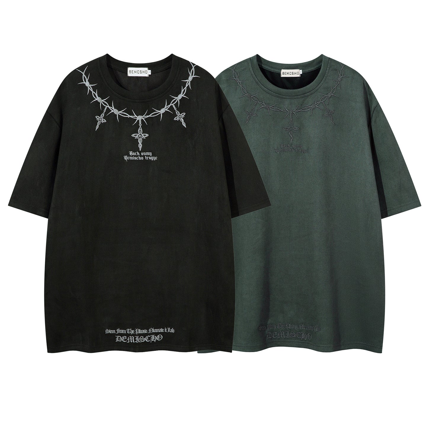 Thorn Embroidered Harajuku Short Sleeve T-shirt