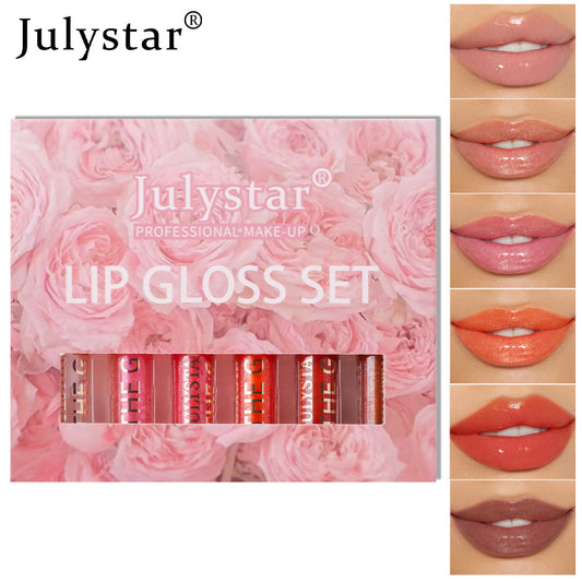 Six Pack Colorful Moisturizing Lip Gloss Set