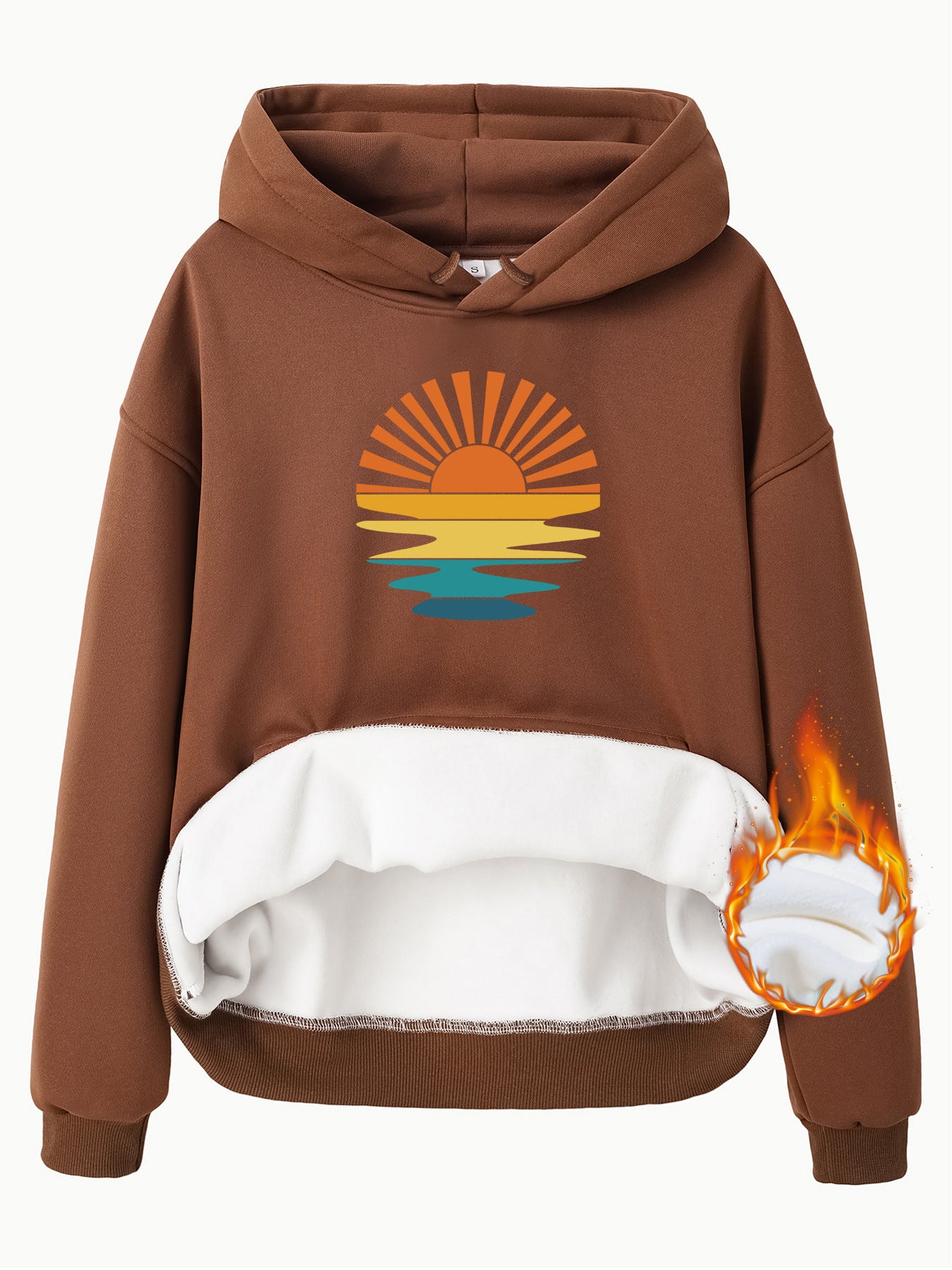 Sunrise Printed Hooded Sweatshirt
