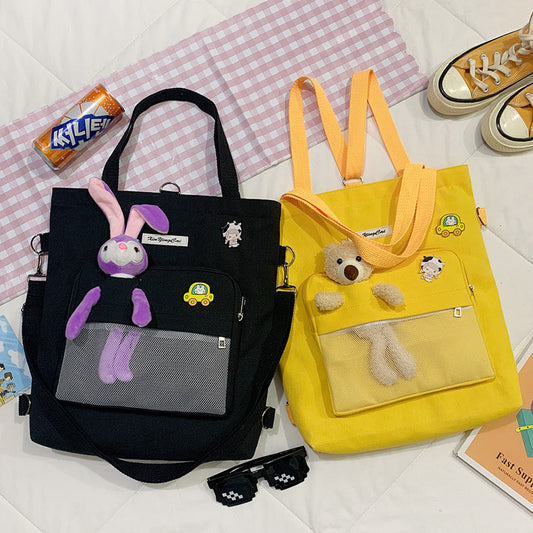 Bear Doll Multi-Purpose Canvas Bag – Harajuku Style