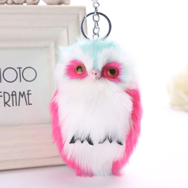 15CM Cute Fluffy Owl Keychain & Pendant