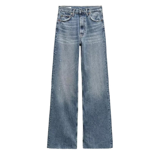 Harajuku-Inspired Women's Loose Wide-Leg Denim Pants