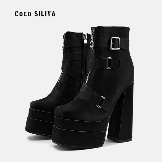 Harajuku Style Super High Heel 14cm Platform Boots