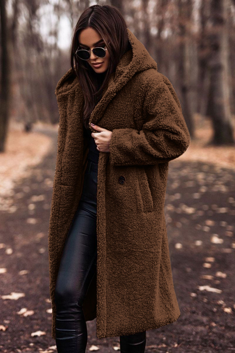 Harajuku Style Long Sleeve Woolen Women's Coat