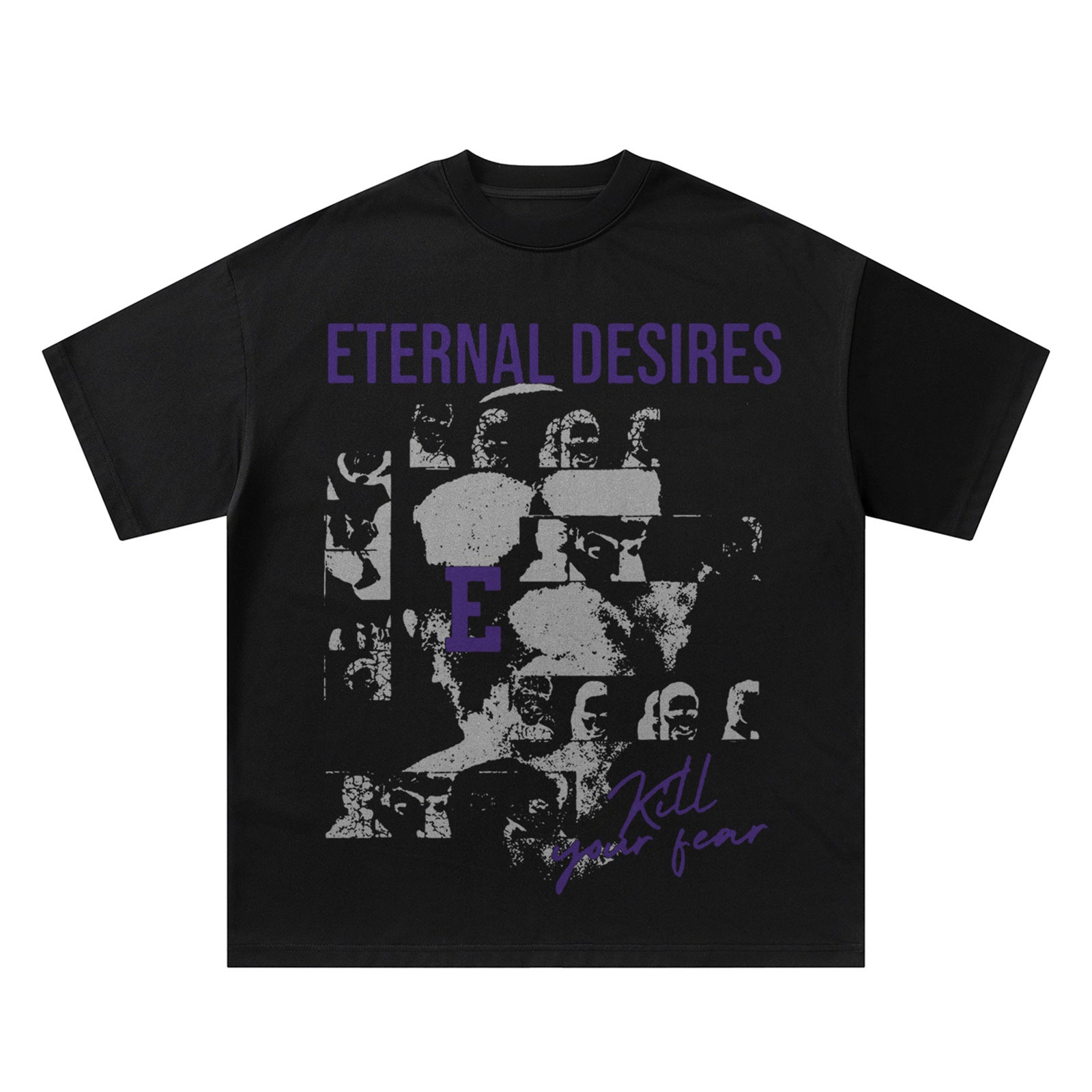 Casual Loose Fit Retro Portrait T-Shirt for Harajuku Style