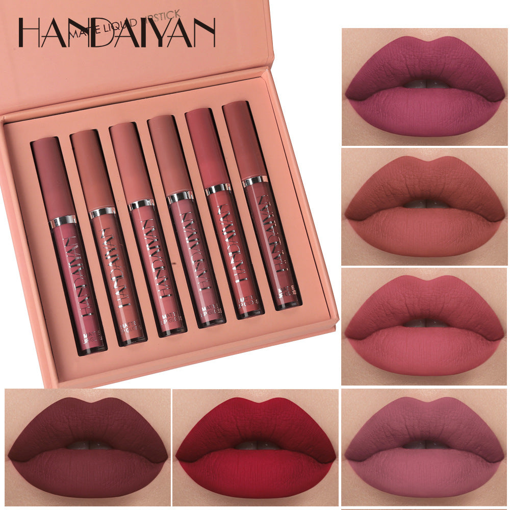 Harajuku Inspired 6-Piece Lip Gloss Set - Matte Finish Gift Box