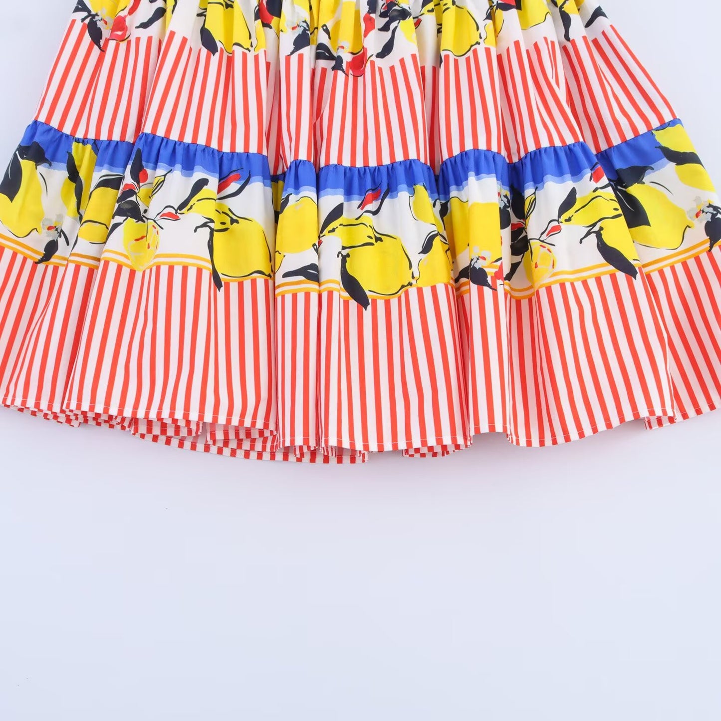 Playful Printed Elastic Waist Short Skirt