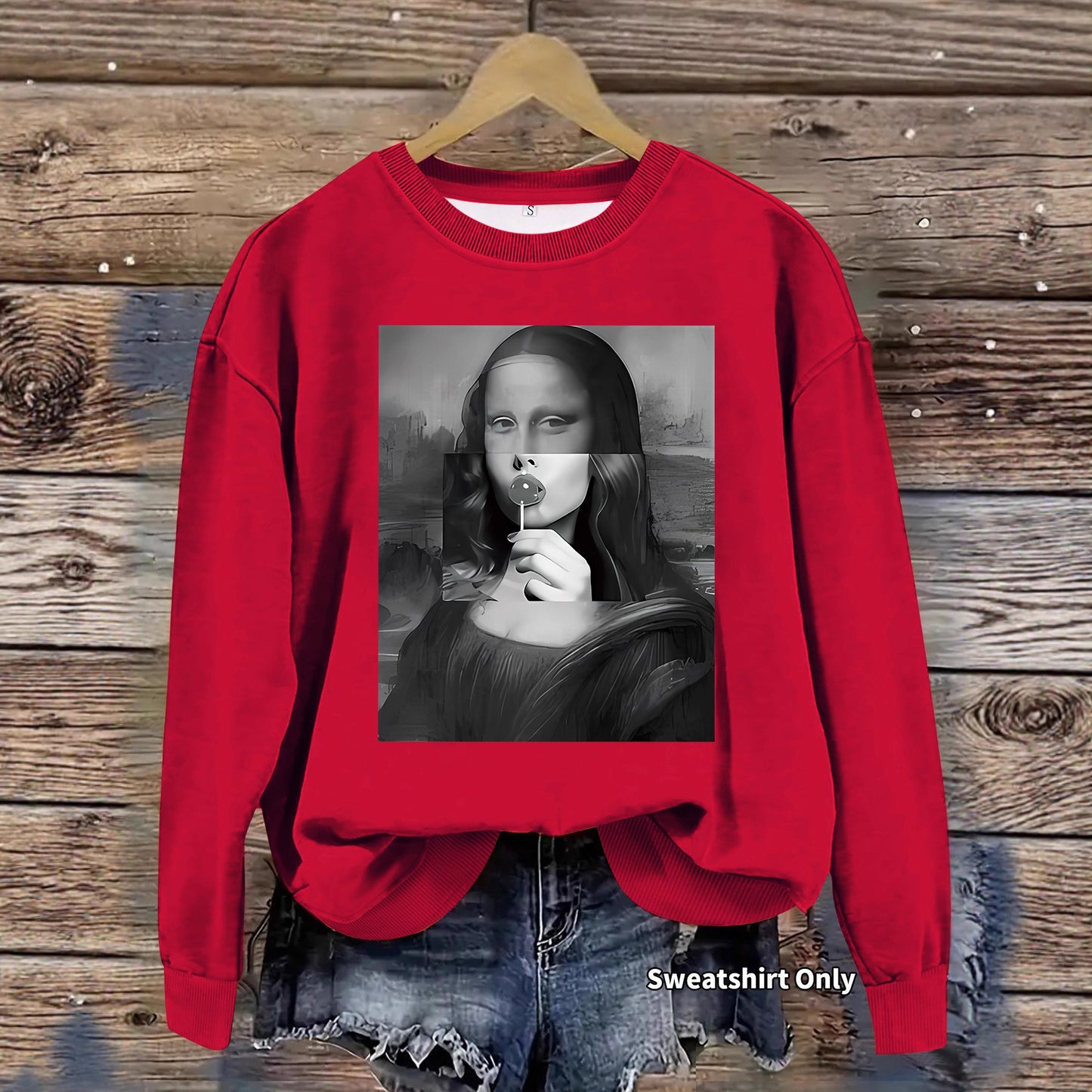 Mona Lisa Printed Hoodie