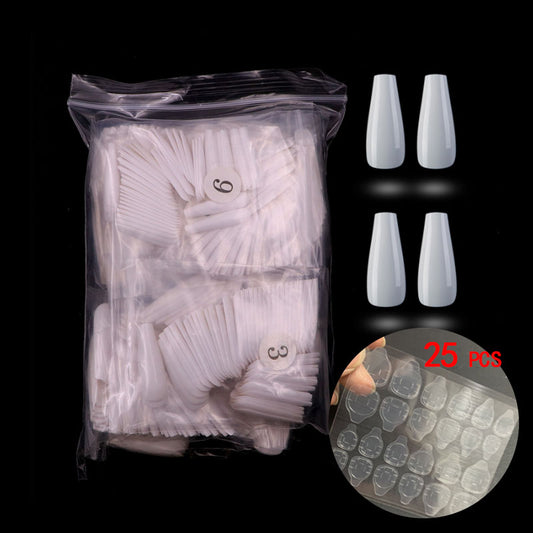 500pcs Ballerina Long Coffin Shape Press-On Nails