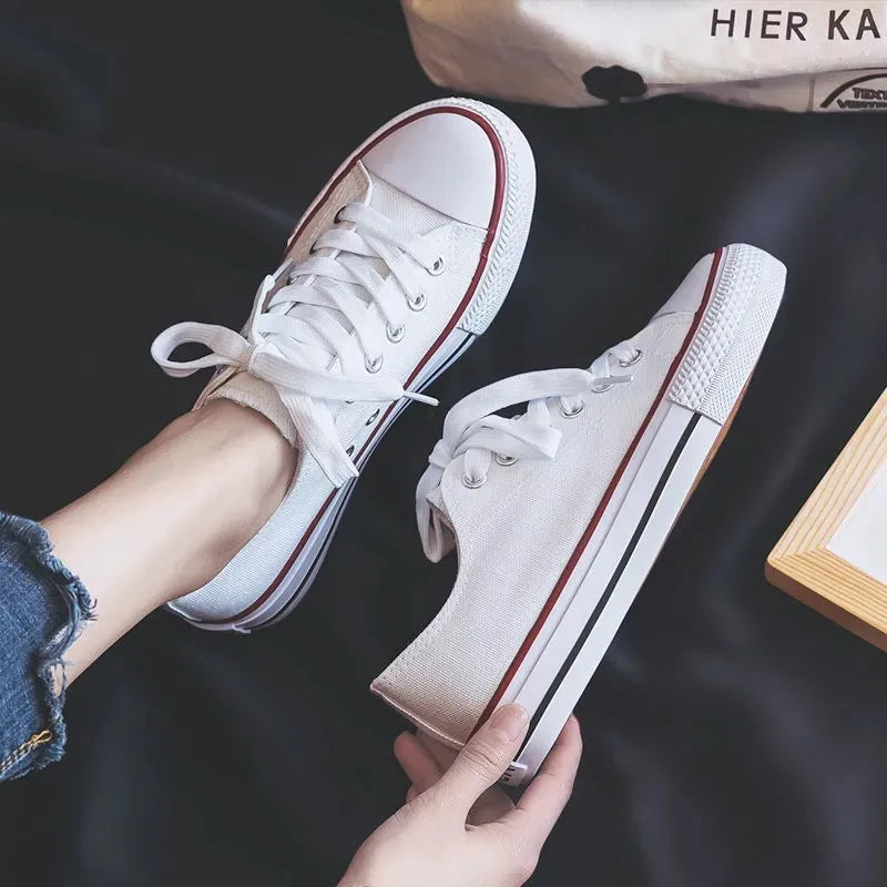 Harajuku Style Lace Up Round Toe Sneakers