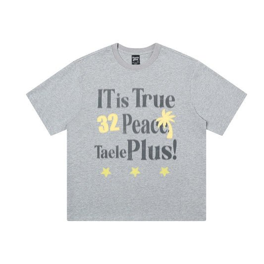 Harajuku Color Block Patch Printed Loose Fit Tee
