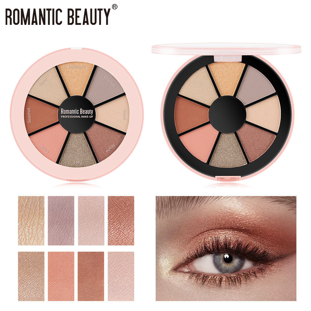 8 Color Harajuku Style Round Eyeshadow Palette