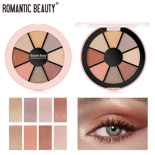 8 Color Harajuku Style Round Eyeshadow Palette