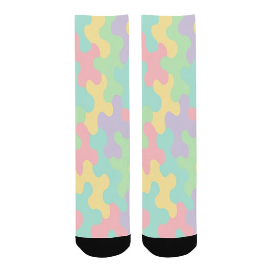 Harajuku Pastel Rainbow Camo Socks