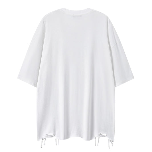 Harajuku Beach Party Printed Short-Sleeved Shirt — Cotton Loose Fit, Fragmented Flowers