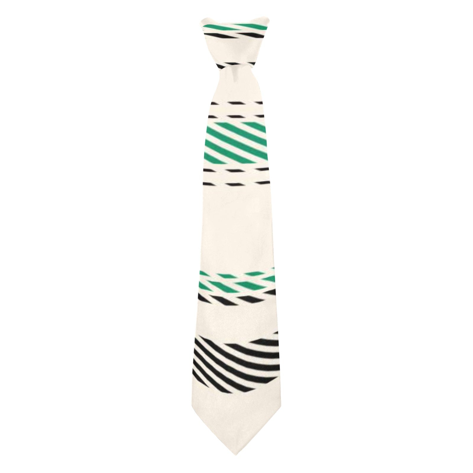 Green White Black Custom Peekaboo Necktie