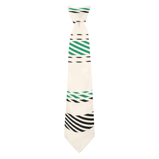 Green White Black Custom Peekaboo Necktie