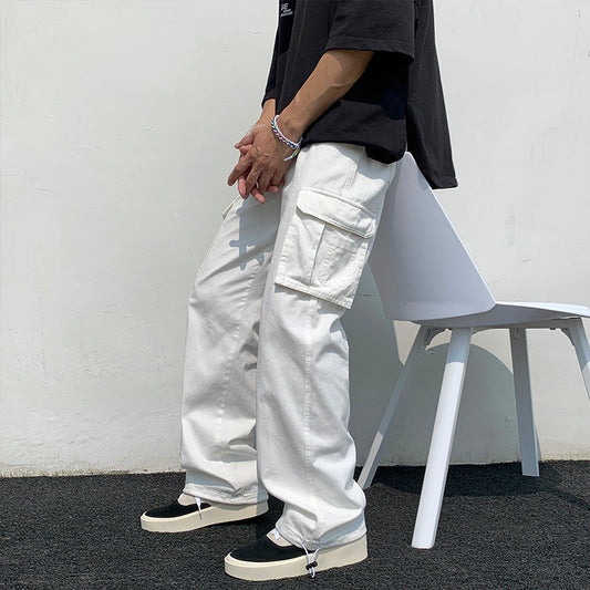 Harajuku Style Loose Fit Workwear Pants for Men