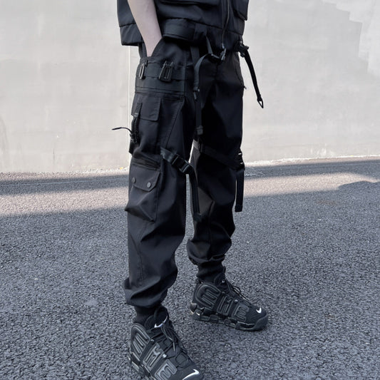 Harajuku Style Loose Fit Multi-Pocket Overalls for Men