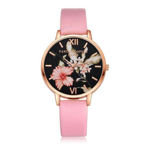 Harajuku Style Women’s Floral Bracelet Watch
