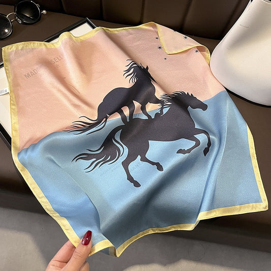 Silkworm Silk Geometric Scarf - Harajuku Style