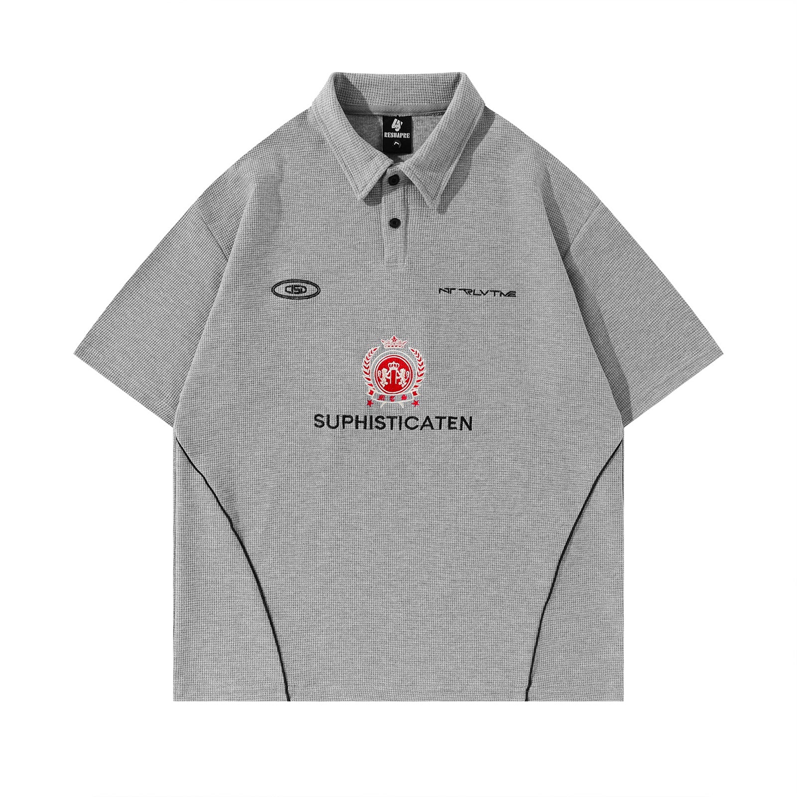 Retro Letter Embroidery Casual Short Sleeve T-Shirt