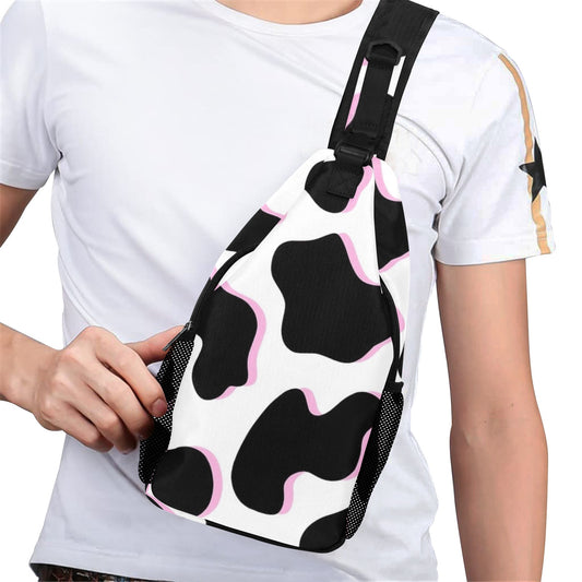 Cow Pattern Men's Casual Chest Bag