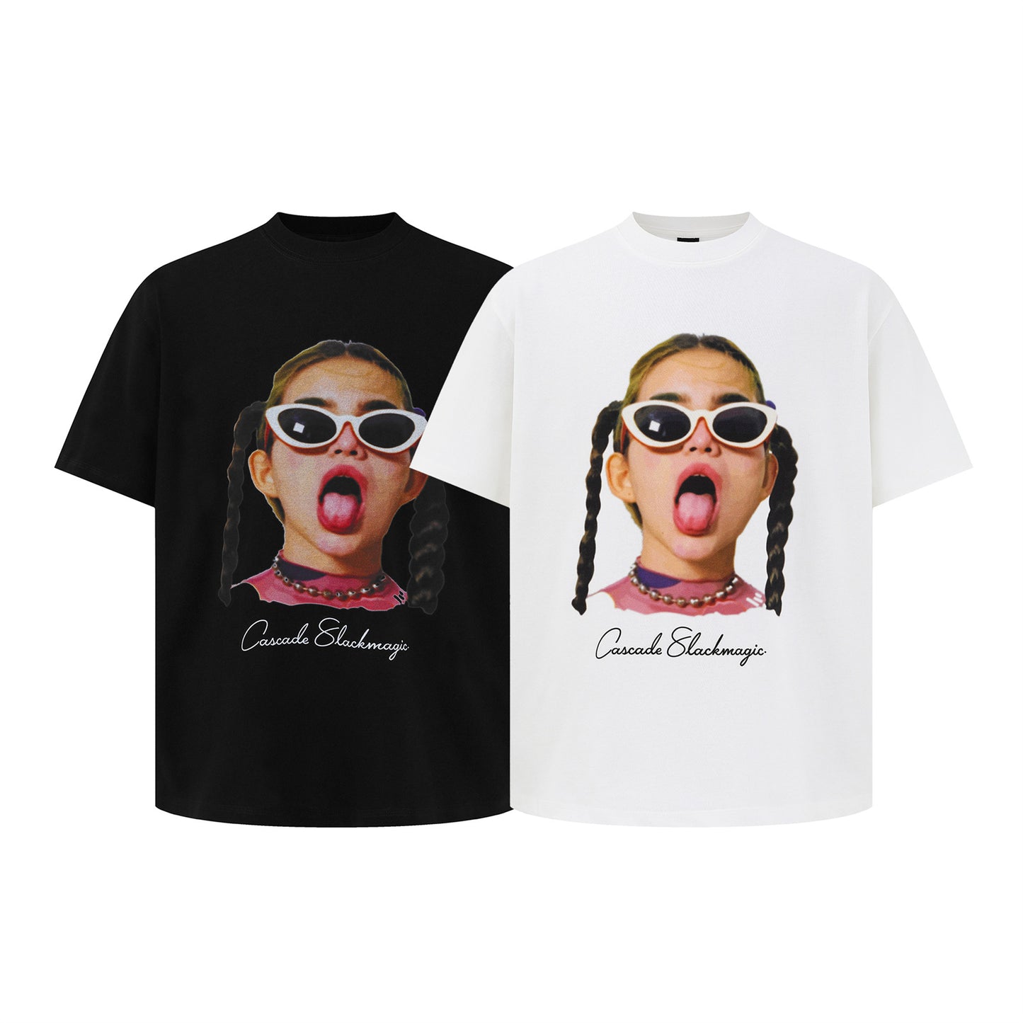Retro Funny Girl Letter Print T-Shirt