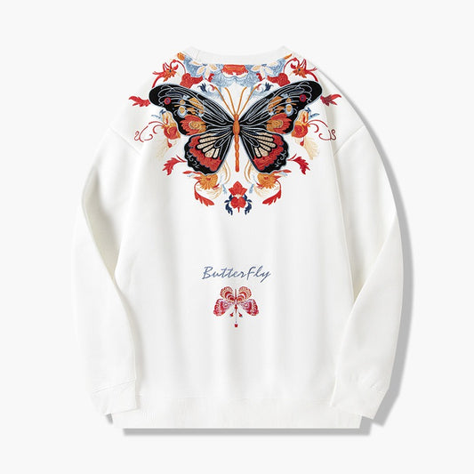 Harajuku Style Retro Sports Pullover Sweatshirt for Men