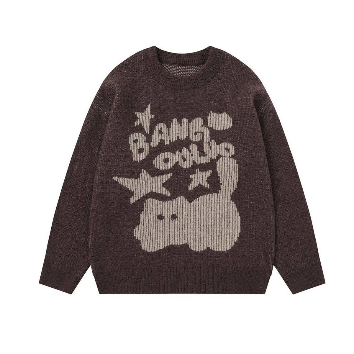 Cat Jacquard Sweater Knitted Sweater