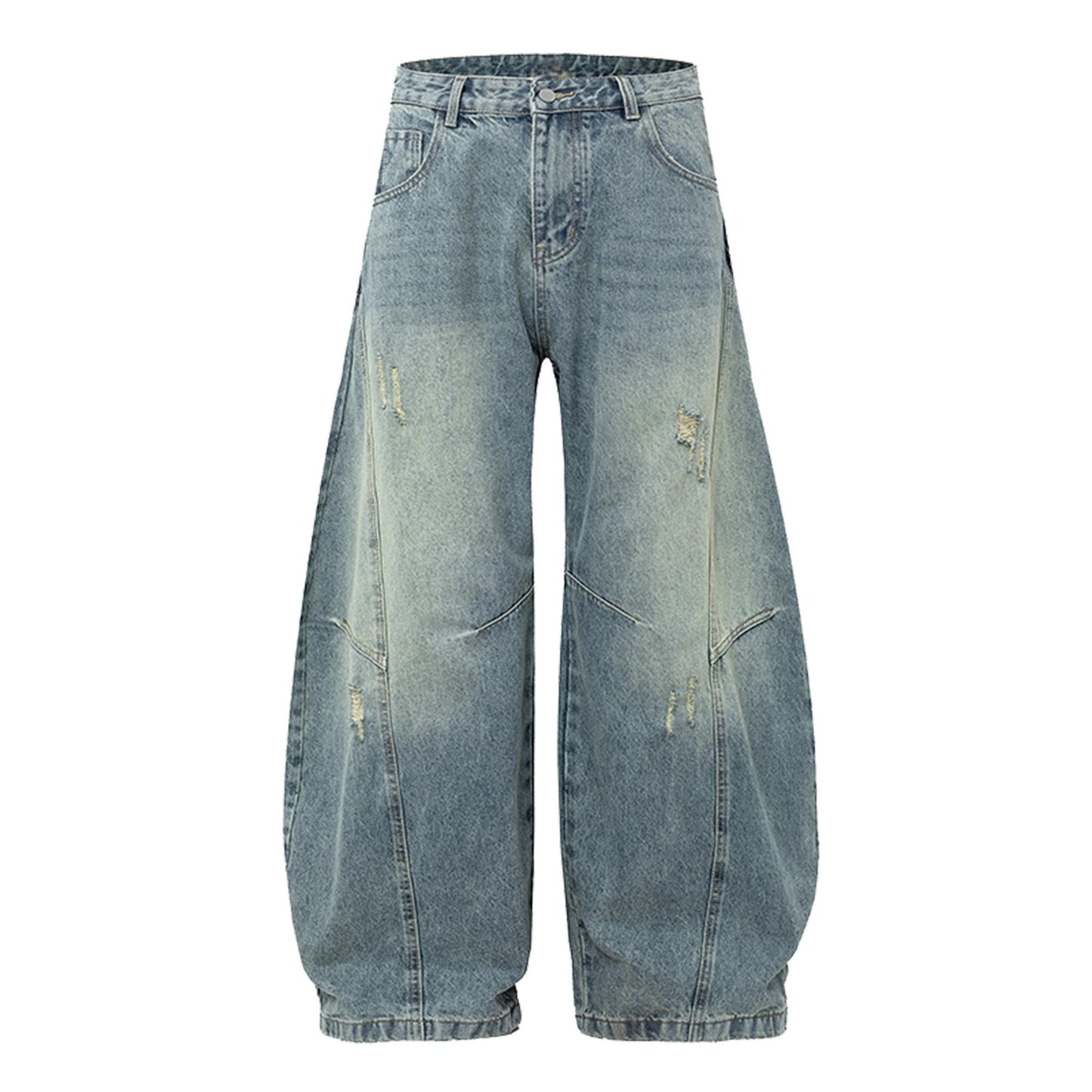 Retro Wide Leg Ripped Casual Pants