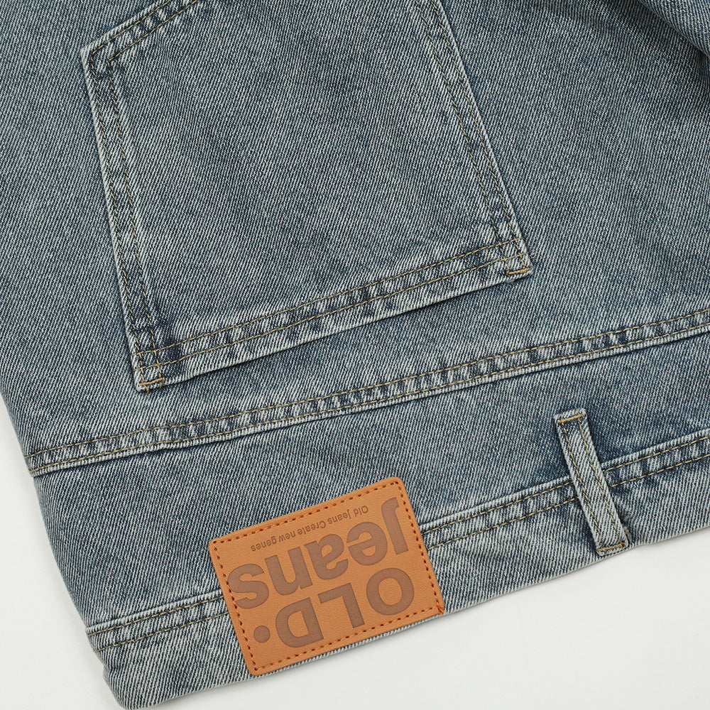 Harajuku Style Mid-Length Denim Shorts for Men