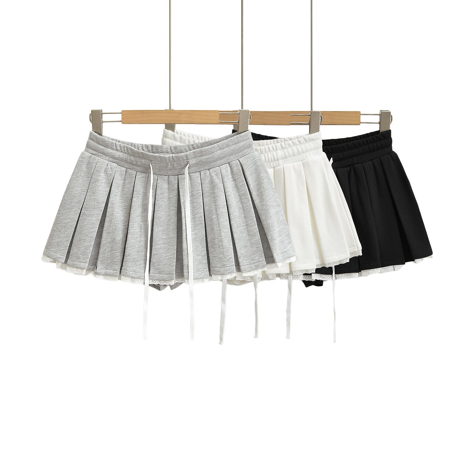 A-Line Pleated Mini Skirt