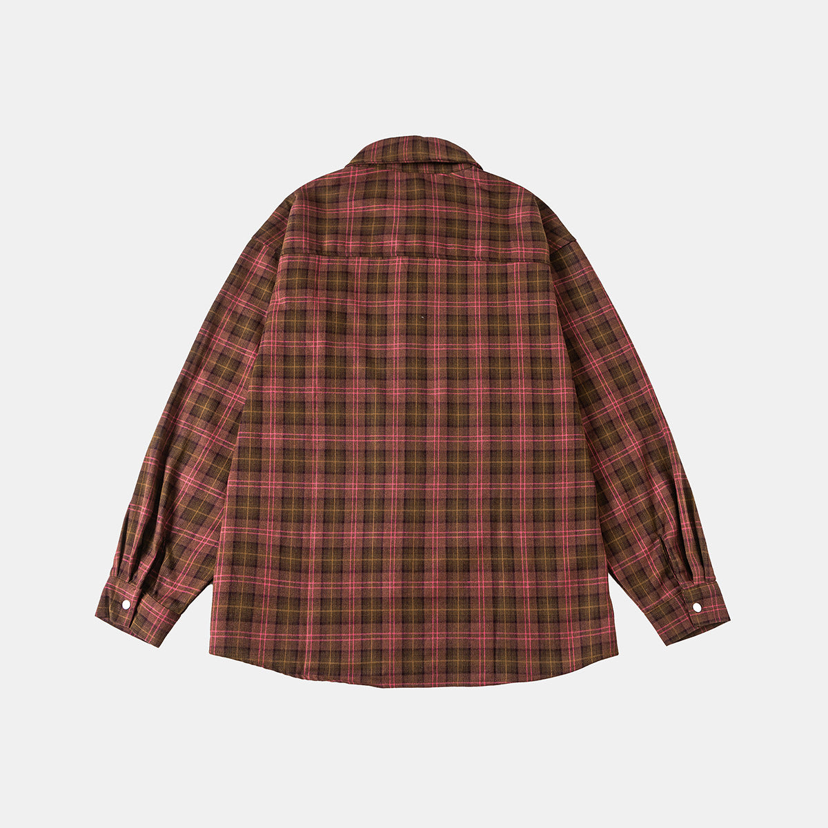 Plaid Pattern Long Sleeve Loose Fit Casual Shirt