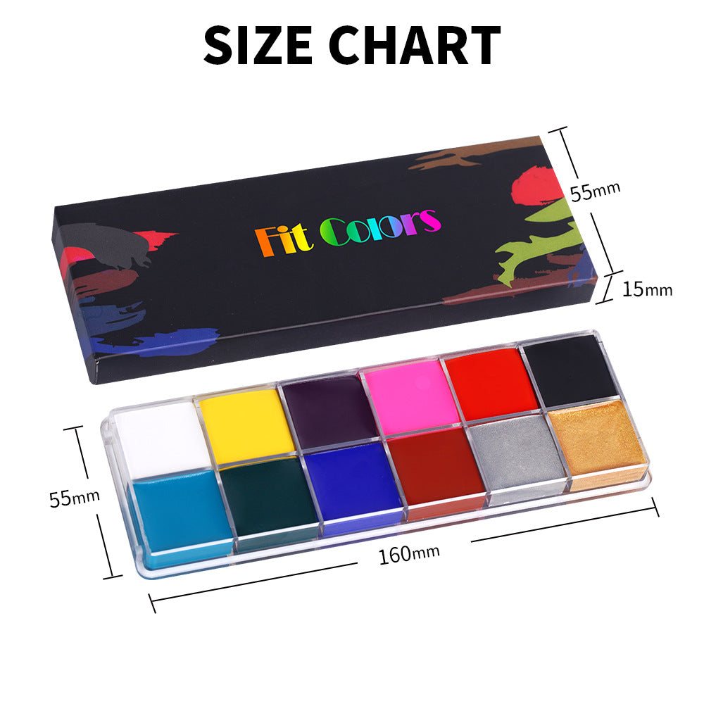 12 Colors Playful Water Soluble Body Paint for Harajuku Style