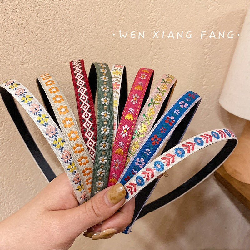 Ethnic Retro Embroidery Flower Headband