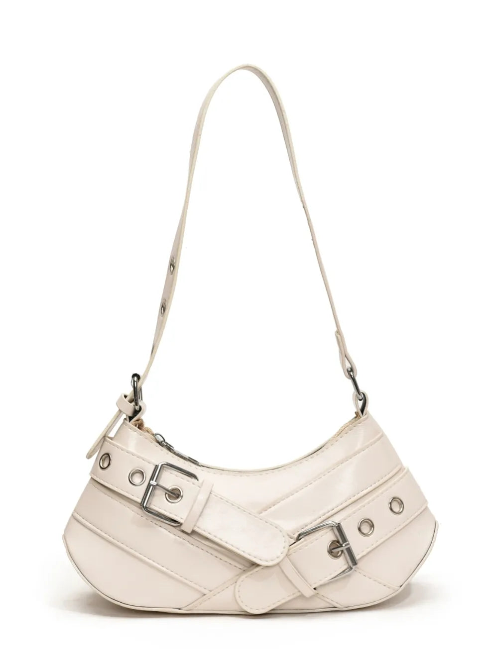 Leather Buckle Shoulder Bag
