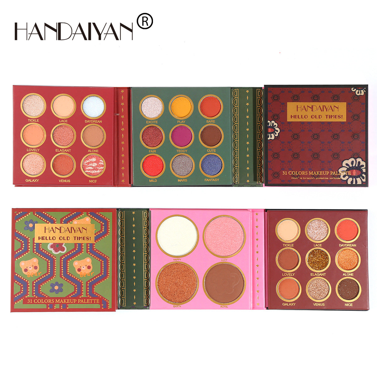 31 Colors Harajuku Eyeshadow Palette & Blush Highlighter Set