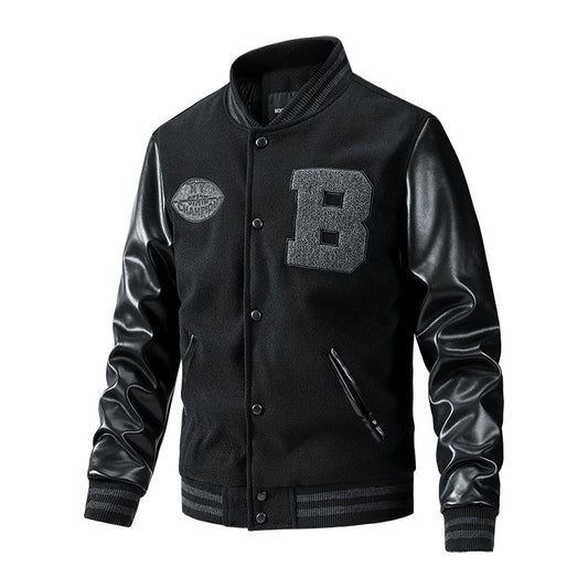 Men's Harajuku Style Cotton Baseball Jacket
