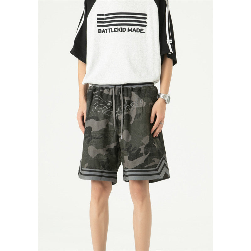 Camouflage Workwear Casual Five Quarter Pants