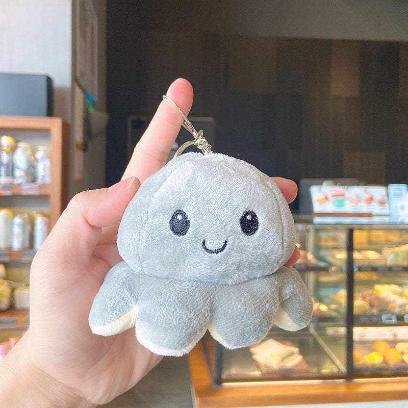 Plush Flip Octopus Keychain Pendant