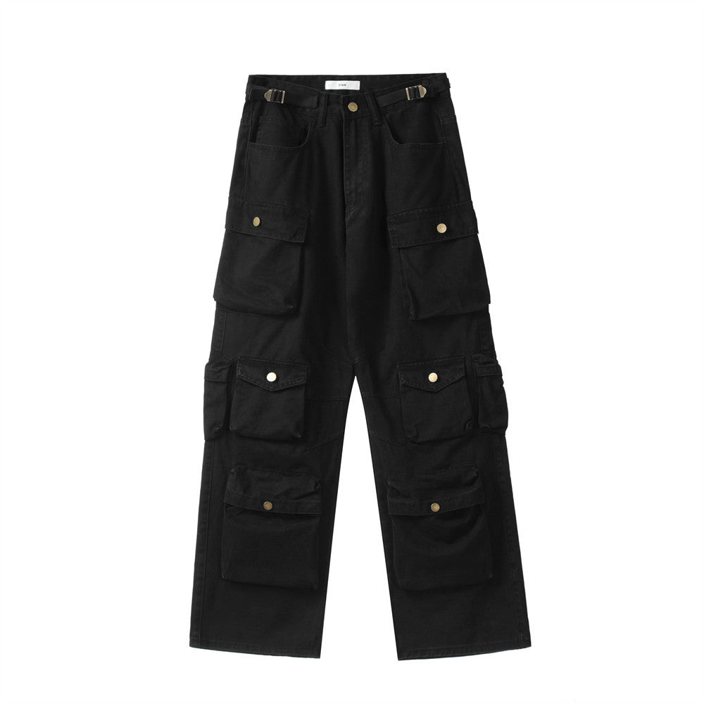 Harajuku Style Multi-Pocket Work Pants for Men