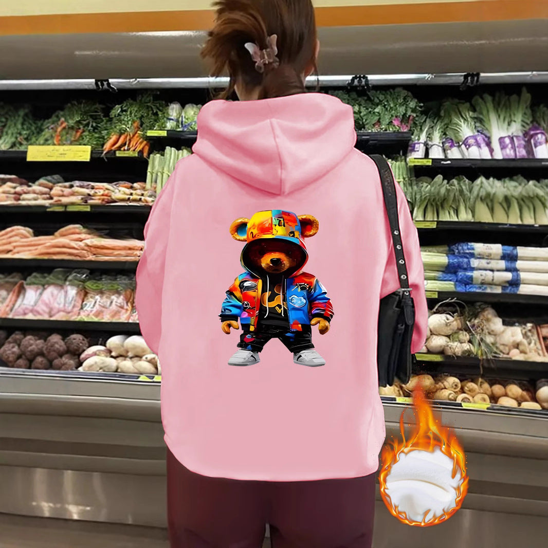Women's Bear Hoodie with Fleece Hood