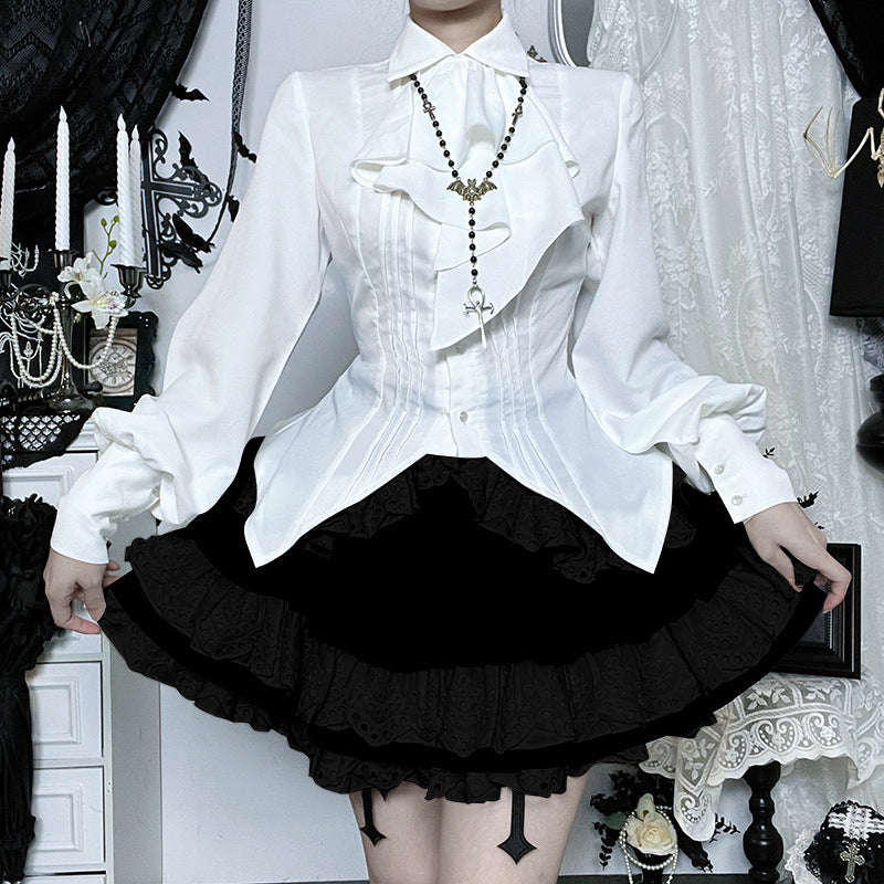 Lolita Gothic Style Lantern Sleeve Shirt from Subculture