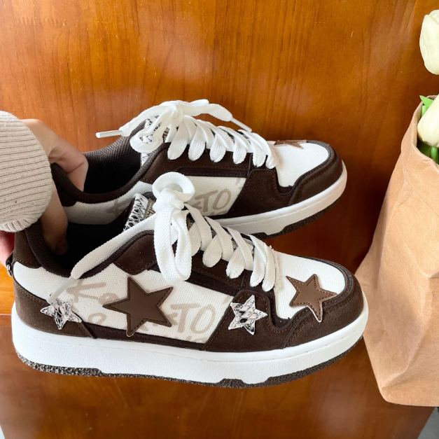 Harajuku Retro Pentagram Sneakers – Versatile Casual Board Shoes
